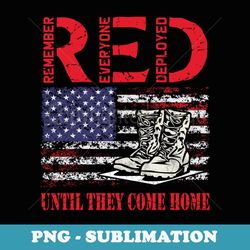 remember everyone deployed red friday veteran retro usa flag - exclusive png sublimation download