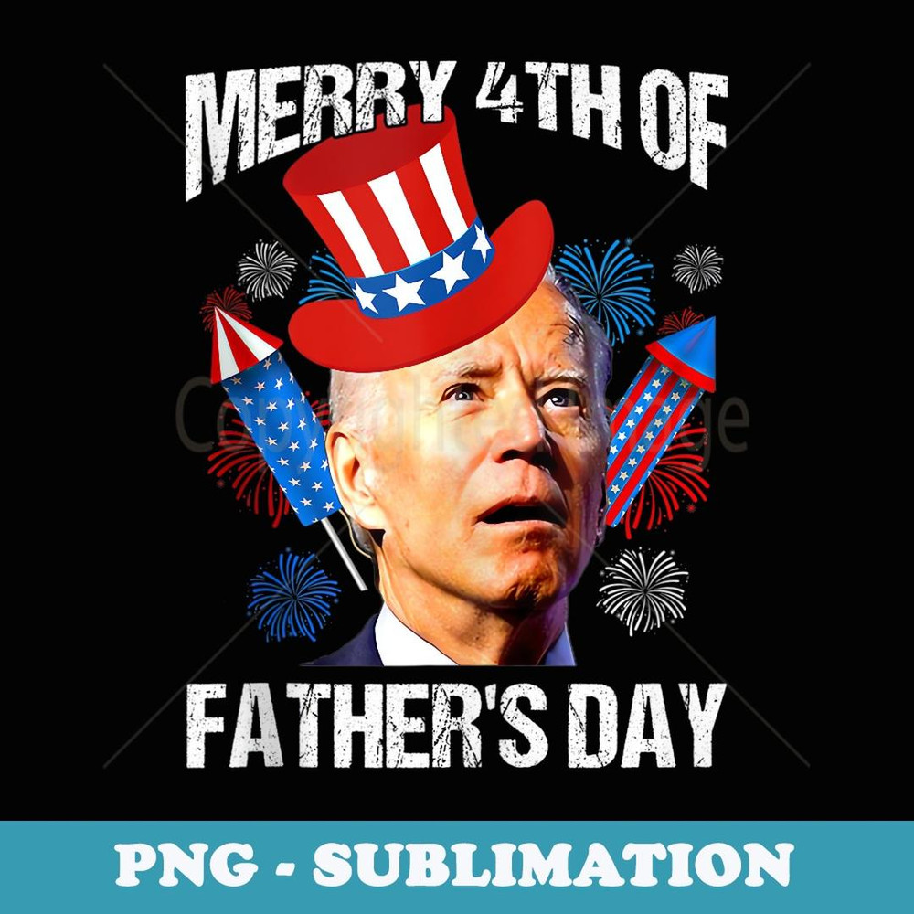 Joe Biden Confused Merry 4th Of Fathers Day Fourth Of July - PNG Transparent Sublimation File