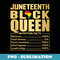 Juneteenth Black Queen Nutritional Facts Black Pride - PNG Sublimation Digital Download