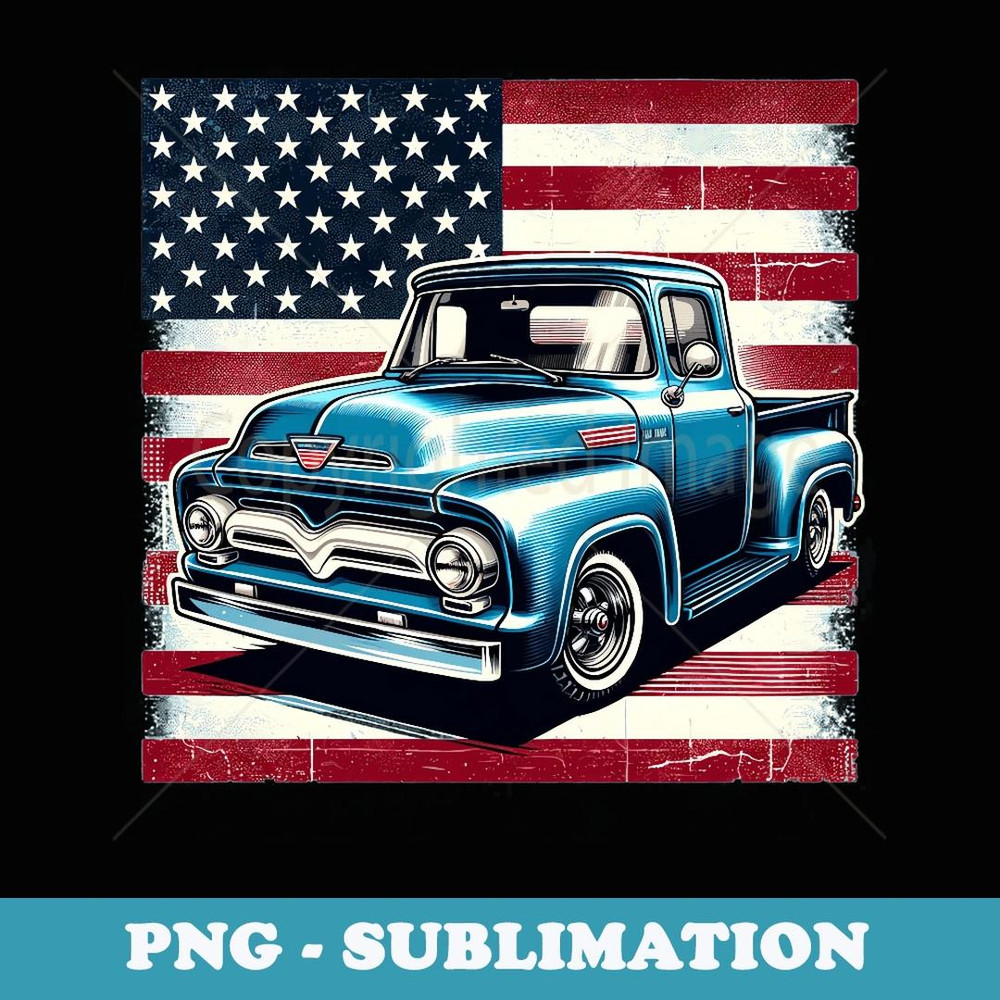 Patriotic Ride 4th of july Independence Day Car USA Flag - Signature Sublimation PNG File