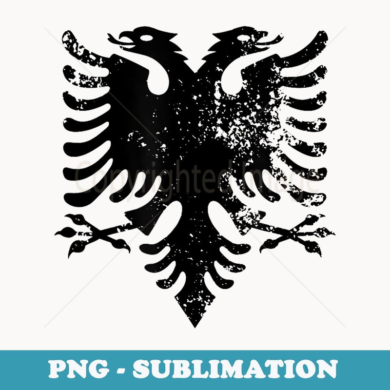 Albanian Flag Double Headed Eagle Albania - Digital Sublimation Download File