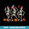 4th Of July Dancing Funny Patriotic American Skeletons - Signature Sublimation PNG File