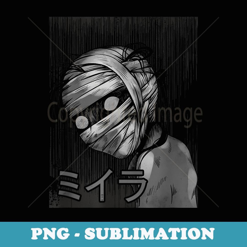 Japanese Horror Anime Manga Art Aesthetic Evil Mummy Demon - Decorative Sublimation PNG File