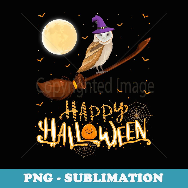 Funny Barn Owl Ride Witch Shotgun Barn Owl Bird Halloween - Professional Sublimation Digital Download