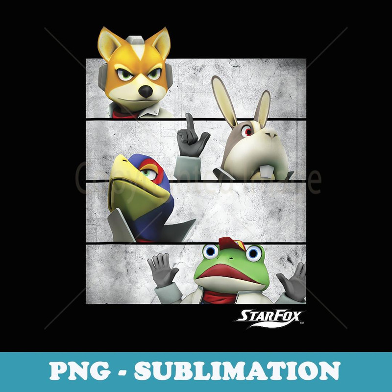 Star Fox Peppy Falco Slippy Panel Group Shot - Artistic Sublimation Digital File