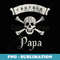Mens Captain Papa Vintage Pirate - Elegant Sublimation PNG Download