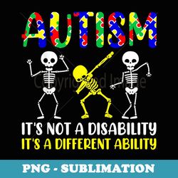 skeleton dabbing autistic awareness autism awareness - sublimation digital download