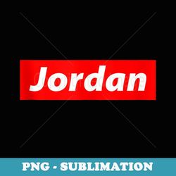 jordan - red box logo personalized name for jordan