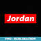 Jordan - Red Box Logo Personalized Name For Jordan - Instant Sublimation Digital Download