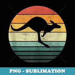 kangaroo sunset retro vintage 70s animal nature australia - aesthetic sublimation digital file