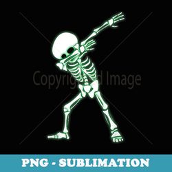 dabbing skeleton - halloween skull dab glow