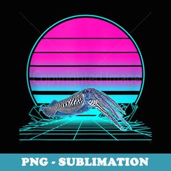 vintage retro sunset cuttlefish - modern sublimation png file