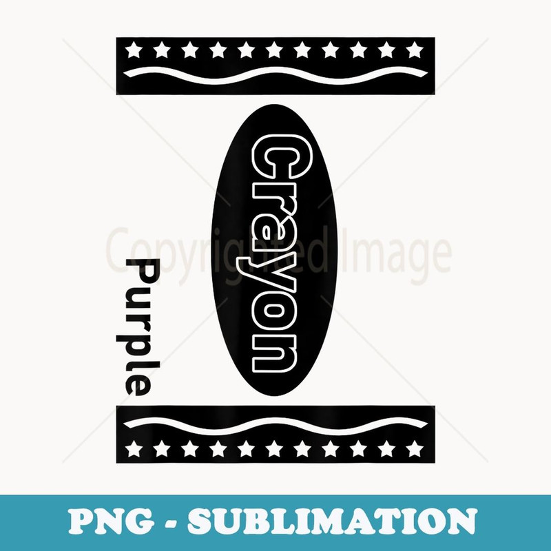 Funny Purple Crayon Costume Halloween Matching Group Costume - Sublimation PNG File