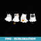 s Cute Halloween Cat Ghost Costume for women - Stylish Sublimation Digital Download