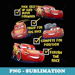 disney pixar cars 3 lightning mcqueen how to win checklist - signature sublimation png file