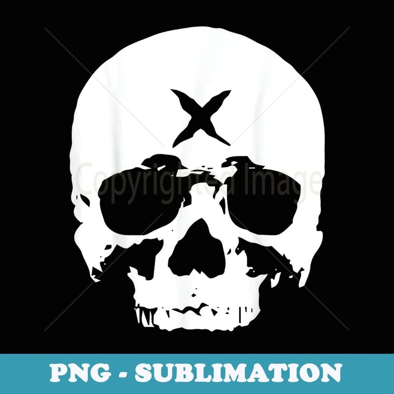 X Skull Halloween Goth Punk - Unique Sublimation PNG Download