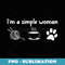 I'm a Simple Woman Knitting for Knitters Christmas - Elegant Sublimation PNG Download