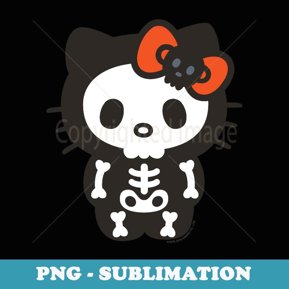 Hello Kitty Skeleton Halloween - Decorative Sublimation PNG File