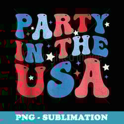 retro groovy party in the usa 4th of july independence day - png transparent sublimation file