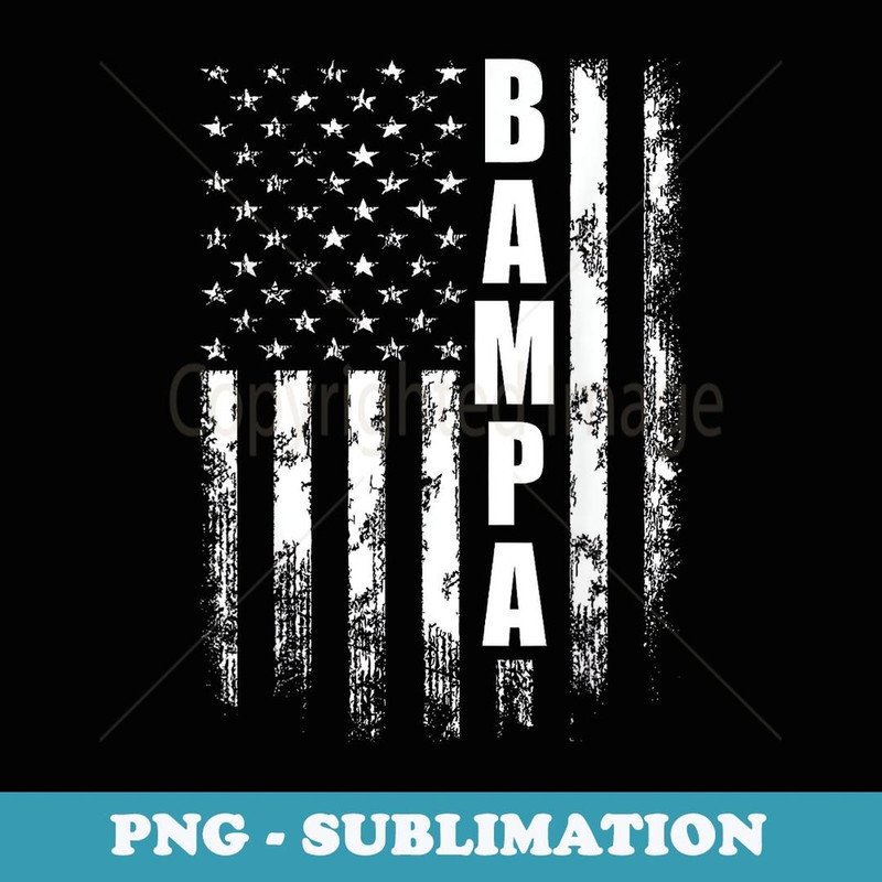 Bampa America Flag Christmas Father'day - High-Resolution PNG Sublimation File