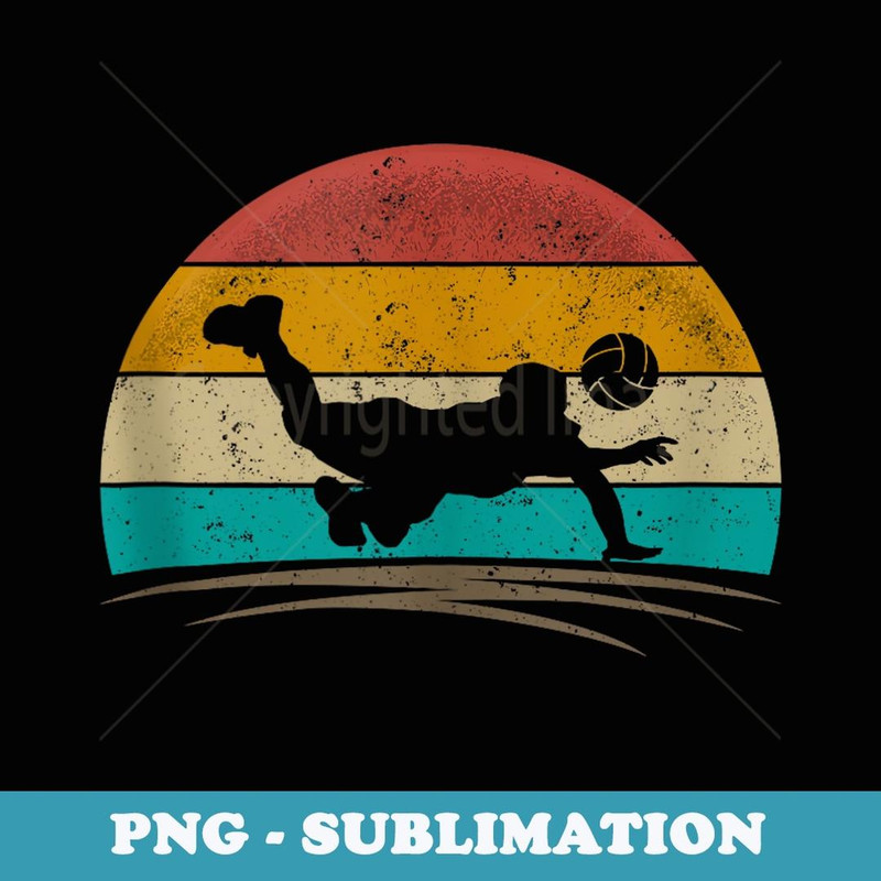 Vintage Volleyball Retro 70s Distressed Volleyball Lover Men - Modern Sublimation PNG File