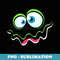 Cute Funny Monster Face - Fancy Dress Up for & Adults - Artistic Sublimation Digital File