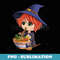 kawaii japanese anime Witch Halloween ramen Food Lovers - Decorative Sublimation PNG File