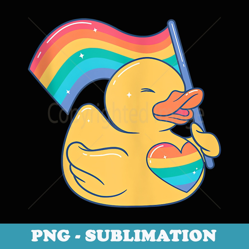 LGBTQ Rubber Ducky Duck Duckie Lover Cute Kawaii Funny - Instant Sublimation Digital Download