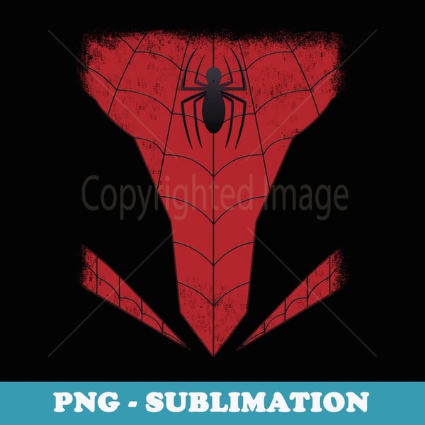 Marvel Halloween Spider-Man Classic Comic Costume - Vintage Sublimation PNG Download