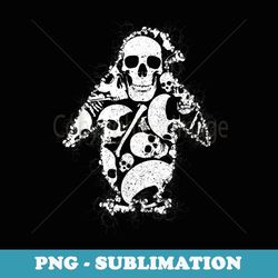 african penguin lovers skeleton skull costume - aesthetic sublimation digital file
