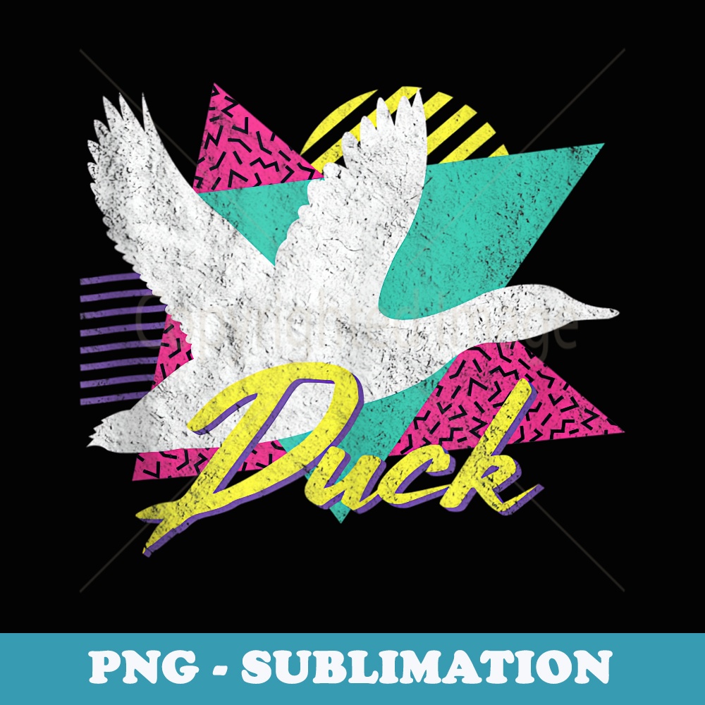 Vintage Retro 80s Or 90s Duck - Aesthetic Sublimation Digital File