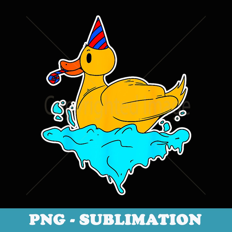 Funny Rubber Duck Lover Illustration - PNG Transparent Sublimation Design