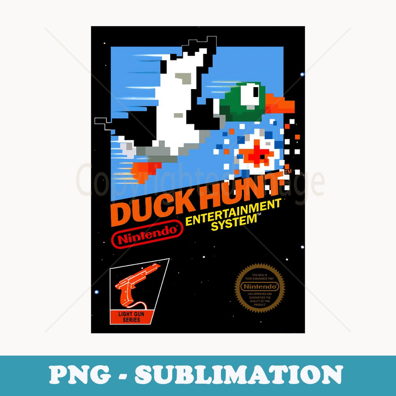Nintendo NES Duck Hunt Retro Vintage Cover - Exclusive PNG Sublimation Download
