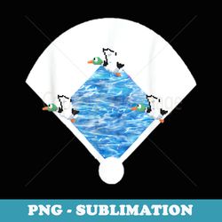 ducks on the pond - artistic sublimation digital file