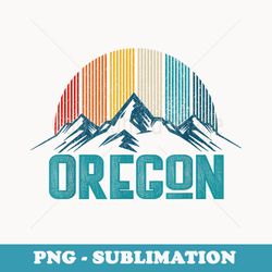oregon vintage mountains nature hiking souvenir - modern sublimation png file