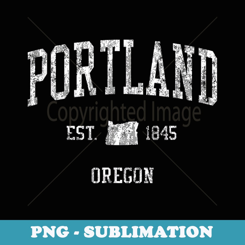 Portland Oregon OR Vintage Sports Design Retro - PNG Sublimation Digital Download