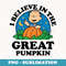 Peanuts - Halloween - I Believe In The Great Pumpkin - Retro PNG Sublimation Digital Download
