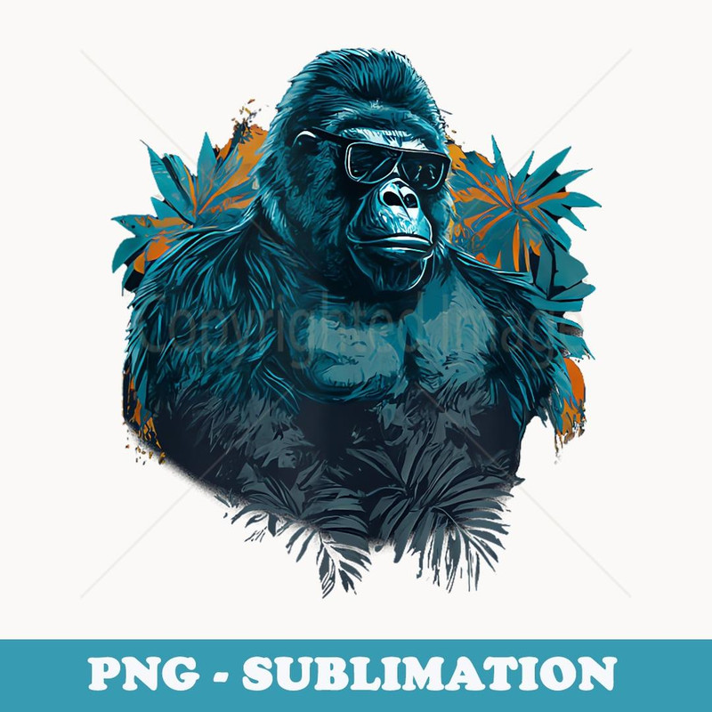 Party Gorilla - Elegant Sublimation PNG Download