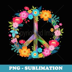 peace love hippie costume tie die 60s 70s - png transparent sublimation design