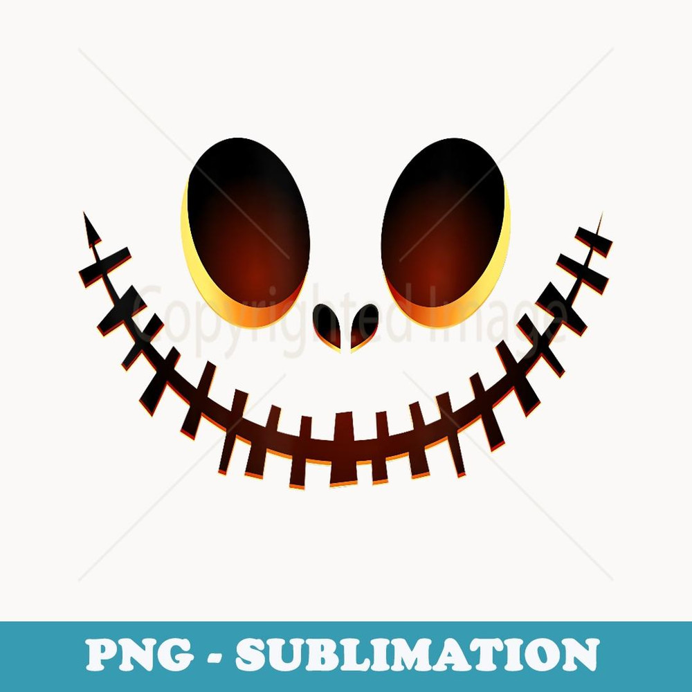 Cute Jack O Lantern Face - Halloween Jackolantern Costume - Digital Sublimation Download File