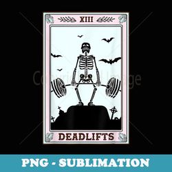 funny deadlifts tarot occult skeleton weightlifting gym - png sublimation digital download