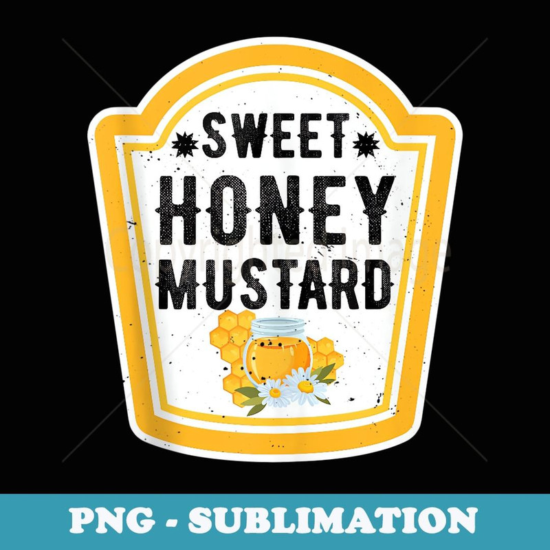 Funny Group Halloween Costume Sweet Honey Mustard Condiment - Vintage Sublimation PNG Download
