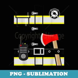 firefighter fireman uniform dress up t - decorative sublimation png file