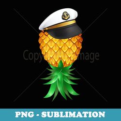 swinger upside down pineapple captain sailor hat sea captain - high-resolution png sublimation file