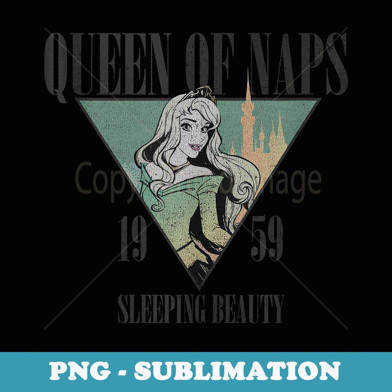 Disney Sleeping Beauty Aurora Queen Of Naps 1959 Portrait - Digital Sublimation Download File