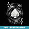 Ace Of Spades Playing Card - PNG Sublimation Digital Download