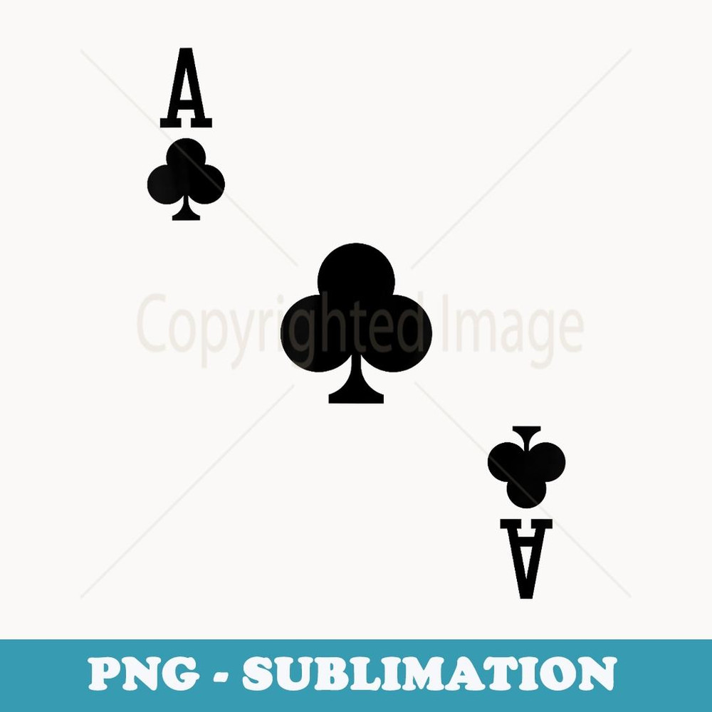 Ace of Clubs Costume Halloween Deck of Cards - Instant PNG Sublimation Download