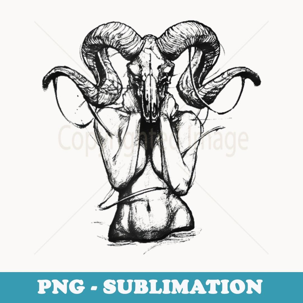 Horror Goat Mask Scary Halloween Hoodie - High-Resolution PNG Sublimation File