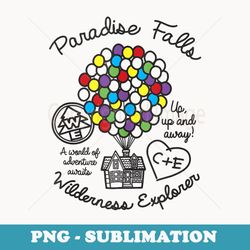disney pixar up paradise falls wilderness explorer balloons - elegant sublimation png download