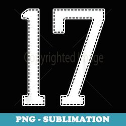 official team league 17 jersey number 17 sports jersey - instant sublimation digital download